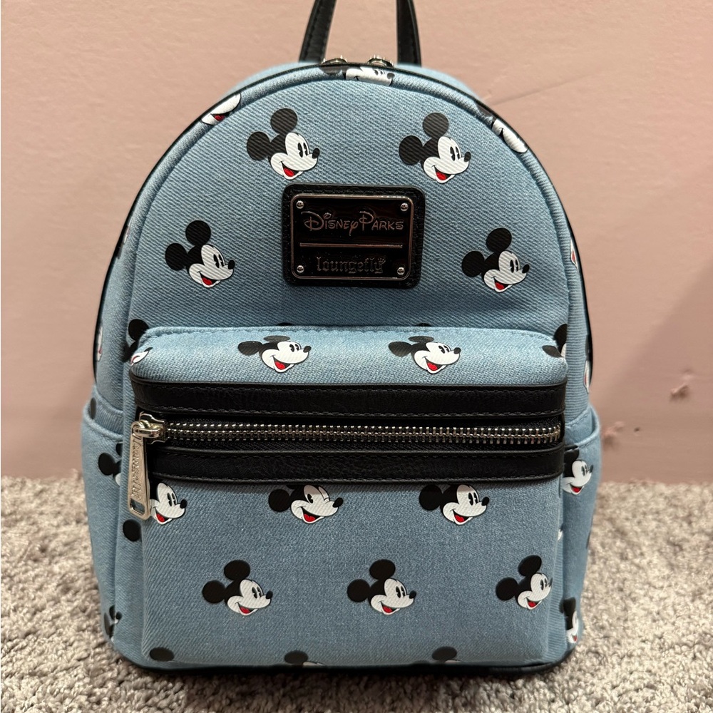 Loungefly Denim Mickey Mouse Backpack